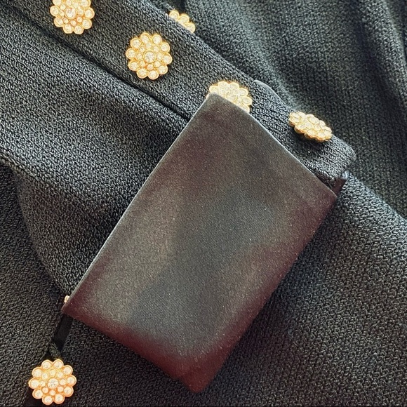 ST. JOHN EVENING Santana Knit Triple Style Rhinestone Button Cardigan Size 12 - Picture 13 of 16